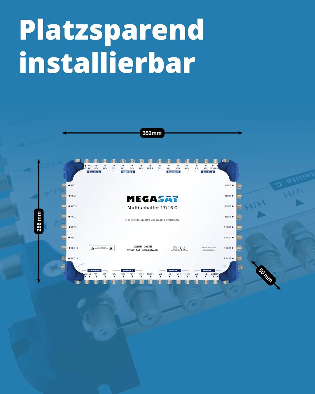 MegaSat 0600194 Multischalter 17/16 C Silber