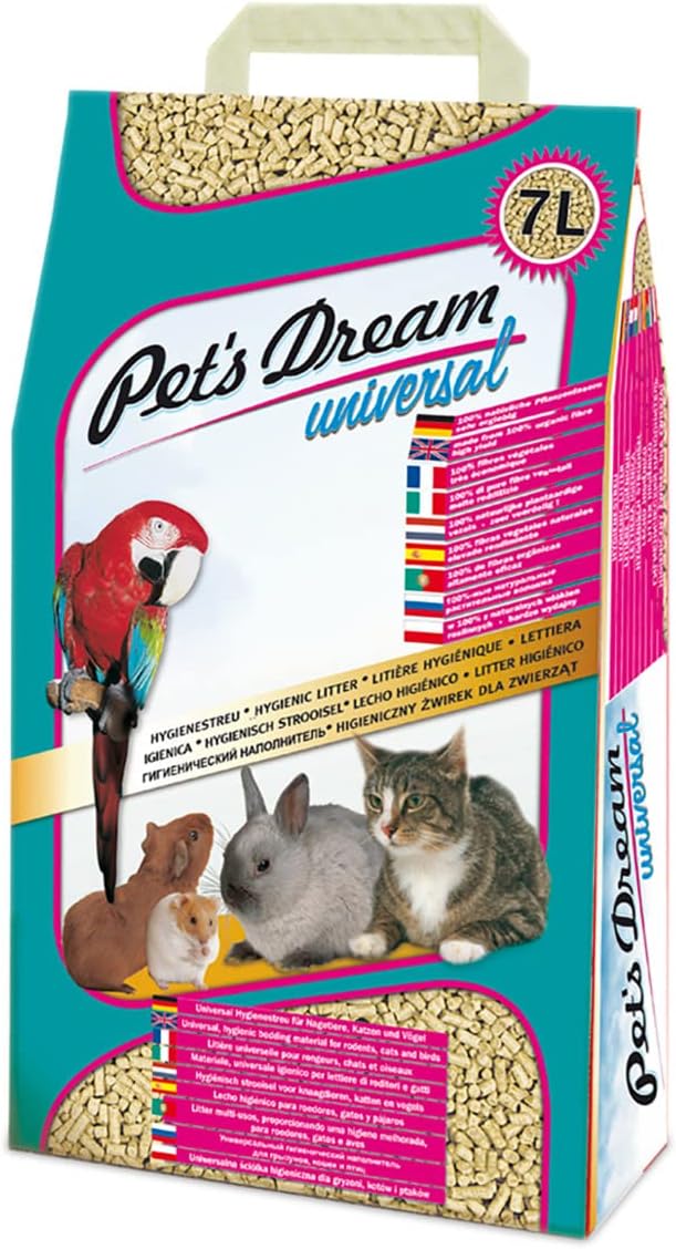 PetsDream Pets Dream Granulat aus Holz 4 kg 7 L – Lot de 2