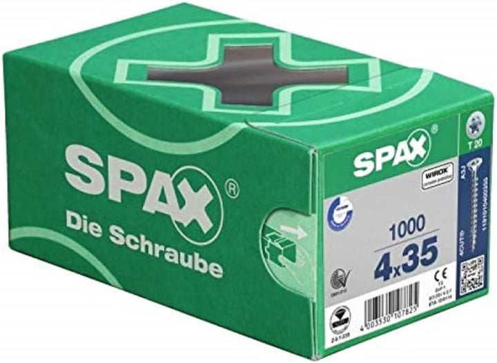 SPAX Universalschraube, 5,0 x 120 mm, 200 Stück, Kreuzschlitz Z2, Senkkopf, Vollgewinde, 4CUT, WIROX
