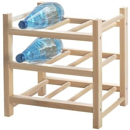 Ikea Hutten, Regal für 9 Flaschen, Massivholz, erweiterbar