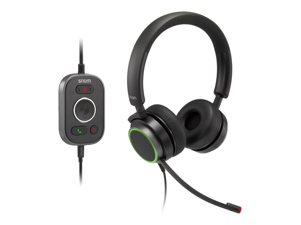 Snom A330D Kabelgebundenes Over-Ear-Headset - Headset Mit Mikrofon Kabellos, Kopfhörer Kabel, Gamin