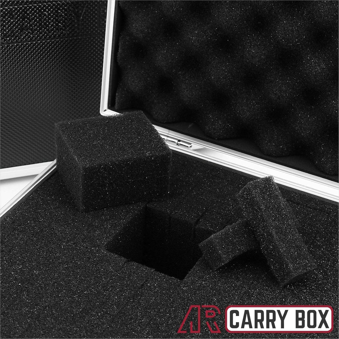 AR Carry Box® Kleine Alubox Alukoffer Aluminium Koffer Werkzeugkoffer leer 260x210x80mm Alu/Schwarz,
