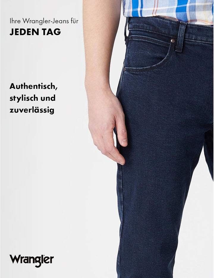 Wrangler Herren Jeans Regular - Mid Waist - Regular Fit - Blau Schwarz W30-W44 30W / 30L Blue Black,