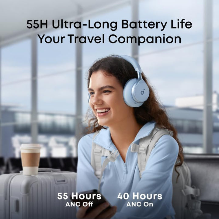 soundcore by Anker, Space One Kabellose Kopfhörer, Adaptives aktives Noise Cancelling, 2X stärkere S