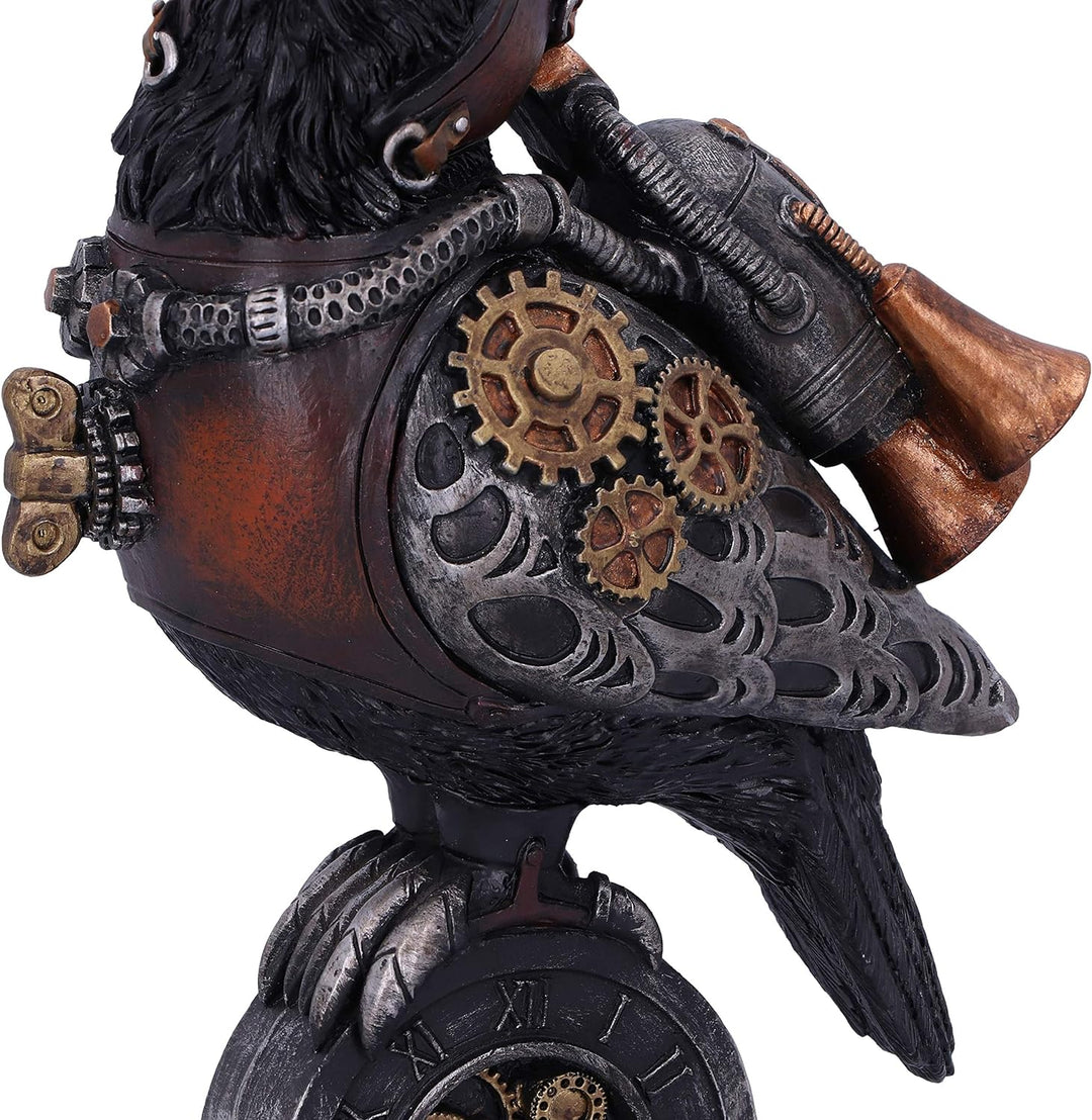Nemesis Now Steampunk Rivet Rabe mechanische Vogelfigur, Bronze, 24 cm