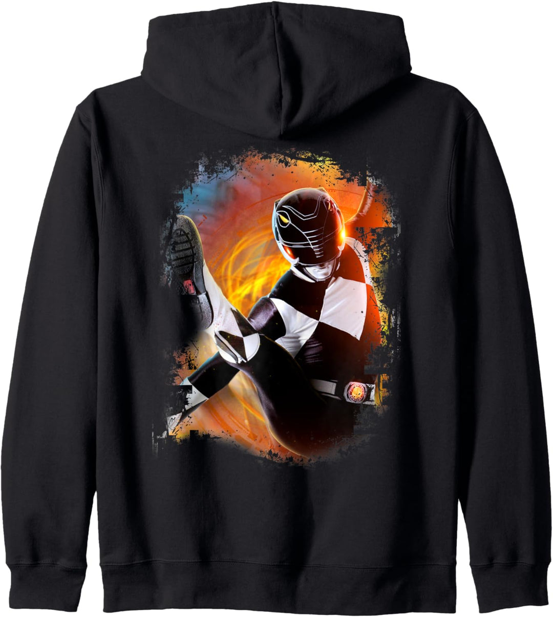 Power Rangers Foto Black Ranger Kick Kapuzenjacke