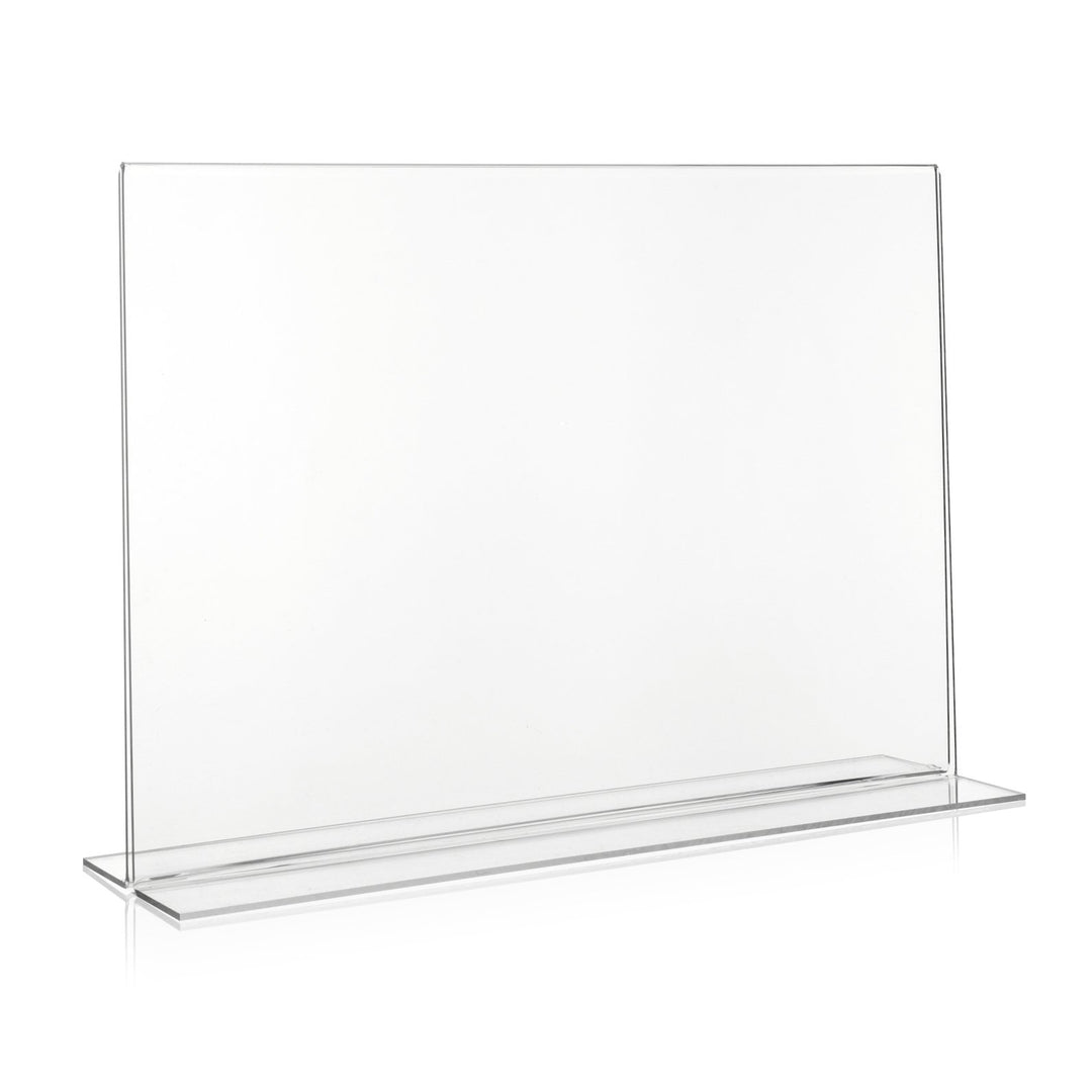 DIN A3 Werbeaufsteller/T-Ständer/T-Aufsteller im Querformat/Tischaufsteller aus original PLEXIGLAS®