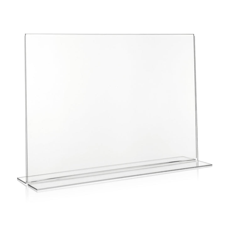 DIN A3 Werbeaufsteller/T-Ständer/T-Aufsteller im Querformat/Tischaufsteller aus original PLEXIGLAS®