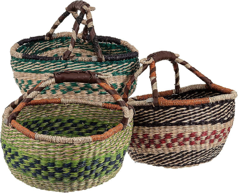 SIDCO Seegras Tasche Afrika Einkaufskorb Strohtasche Kenia Bag Korb Einkaufstasche