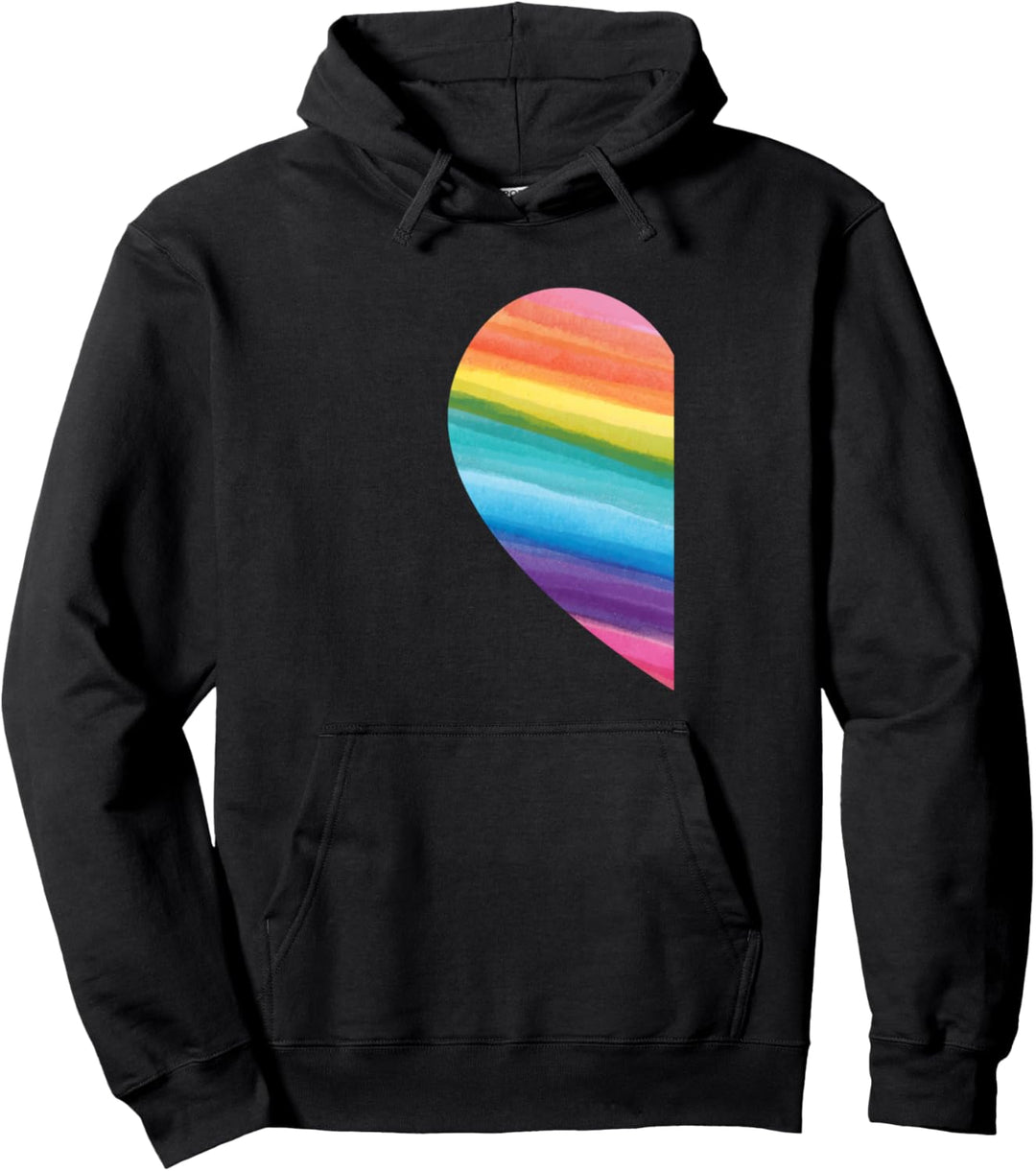 Valentinstag Regenbogen Flagge LGBTQ Pärchen Design Outfit Pullover Hoodie