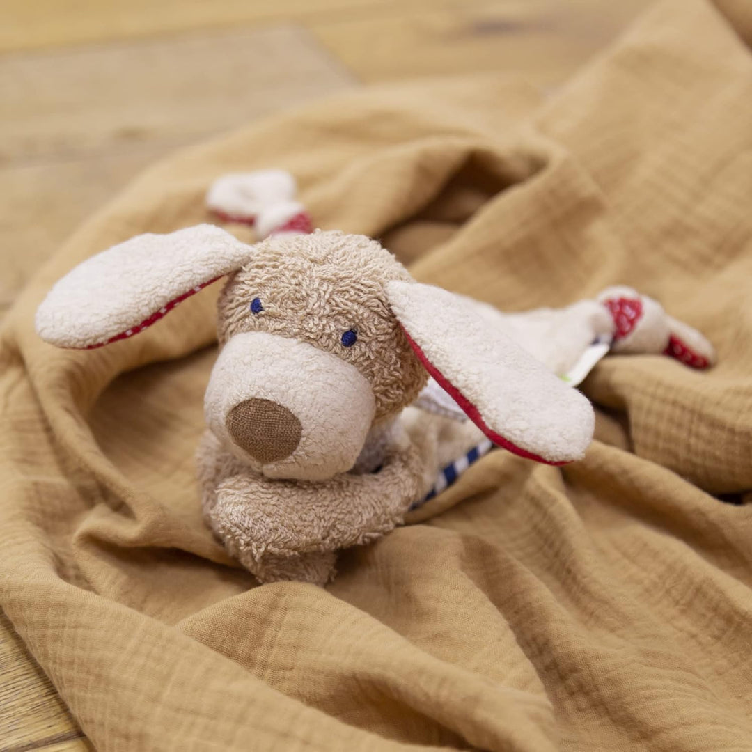 SIGIKID 40503 Schnuffeltuch Hund Green Mädchen und Jungen Babyspielzeug empfohlen ab Geburt blau Bla