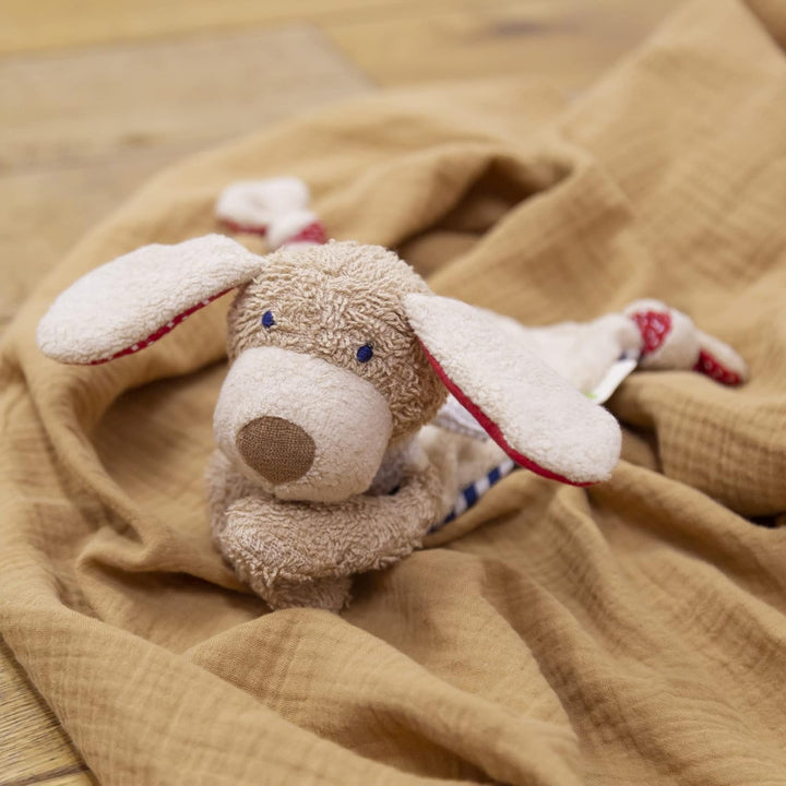 SIGIKID 40503 Schnuffeltuch Hund Green Mädchen und Jungen Babyspielzeug empfohlen ab Geburt blau Bla
