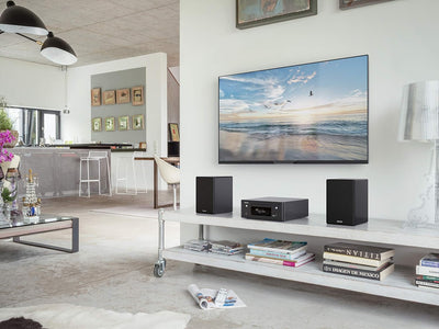 Denon SCN10 Lautsprecher, Zwei-Wege-HiFi-Lautsprecher für TV-Soundsystem, 2 x 65 W, kompatibel mit E