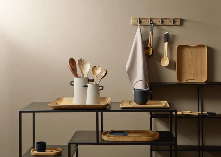 ASA Selection Salatbesteck mit Schwarzem Nylongriff Wood L 31,20 cm B 8,20 cm H 5,40 cm