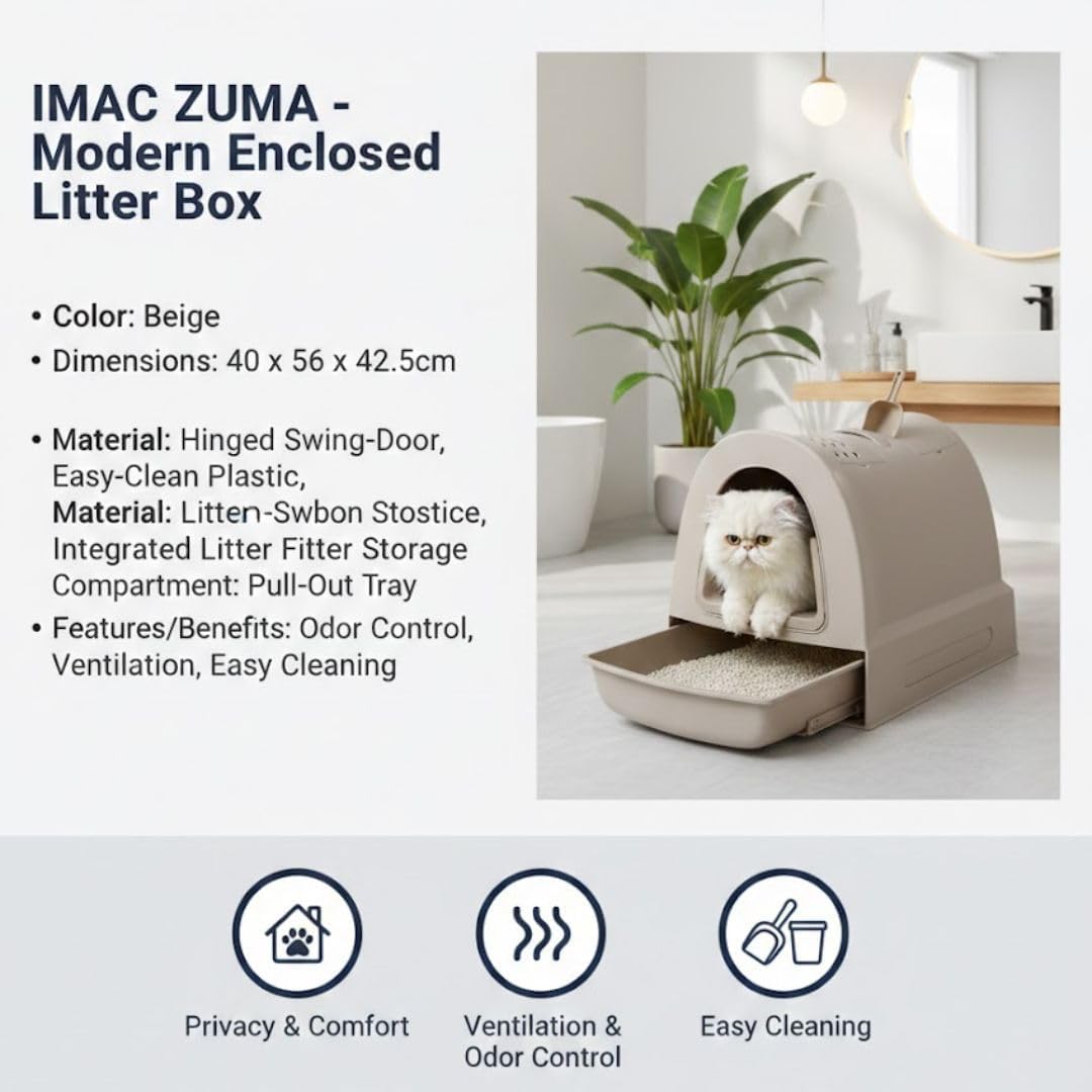 Imac Hygieneschale Sandbox Katzen - Sanitärschale Catera Sandbox, 40 x 42,5 x 56 cm Grau