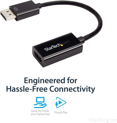 StarTech.com DisplayPort auf HDMI Adapter - 4K 30Hz Aktiver DP auf HDMI Video Konverter - DP zu HDMI