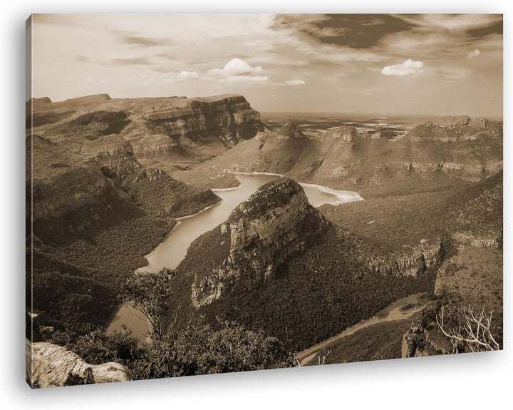 deyoli traumhafter Küstenlandschaft in Afrika Format: 80x60 Effekt: Sepia als Leinwand, Motiv fertig