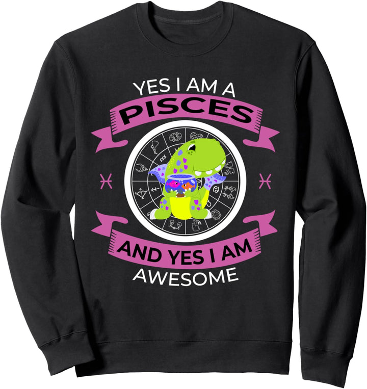 Süsses Fische Sternzeichen Pisces Tierkreiszeichen T-Rex Sweatshirt