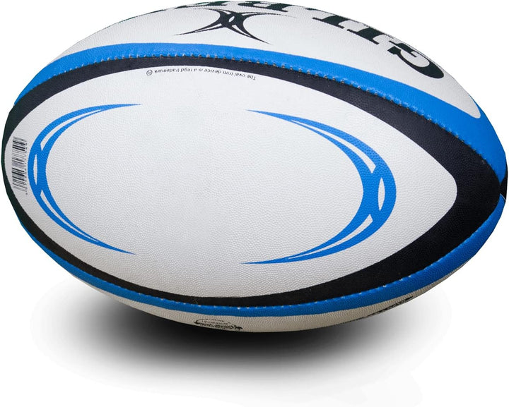 Gilbert Herren Omega Match Rugbyball Size 4 blau / schwarz, Size 4 blau / schwarz