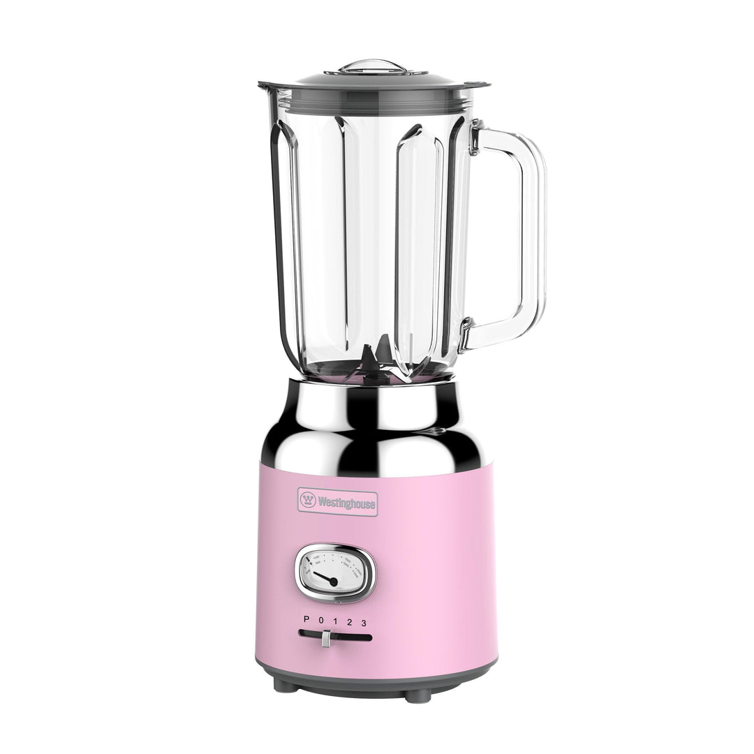 Westinghouse Retro-Standmixer, 1,5 L, Smoothie-Maker & Eiscrusher, 4 Geschwindigkeiten, Glaskanne, 6