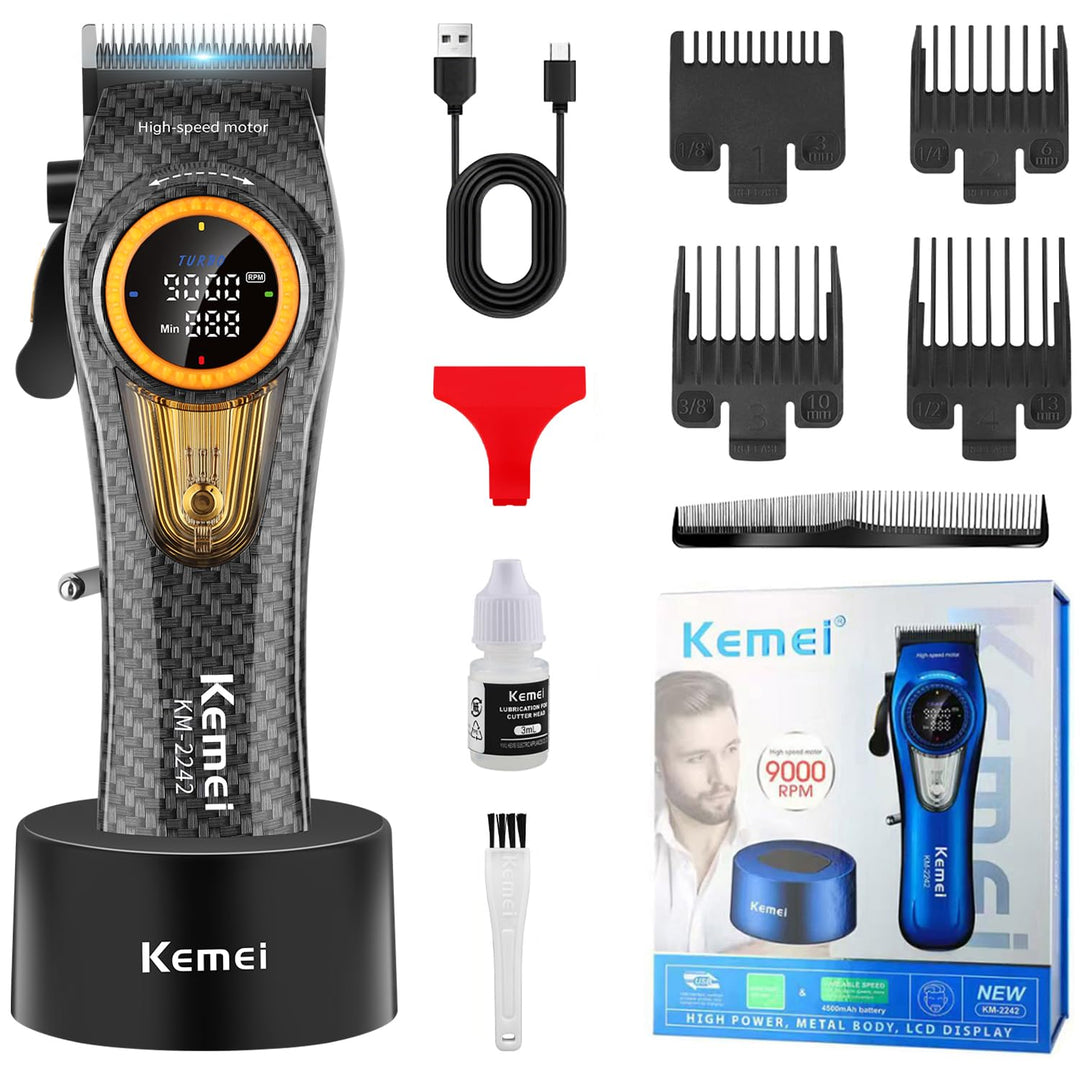 KEMEI 2242 Professionelle Haarschneidemaschine für Männer, elektrische schnurlose Haarschneidemaschi