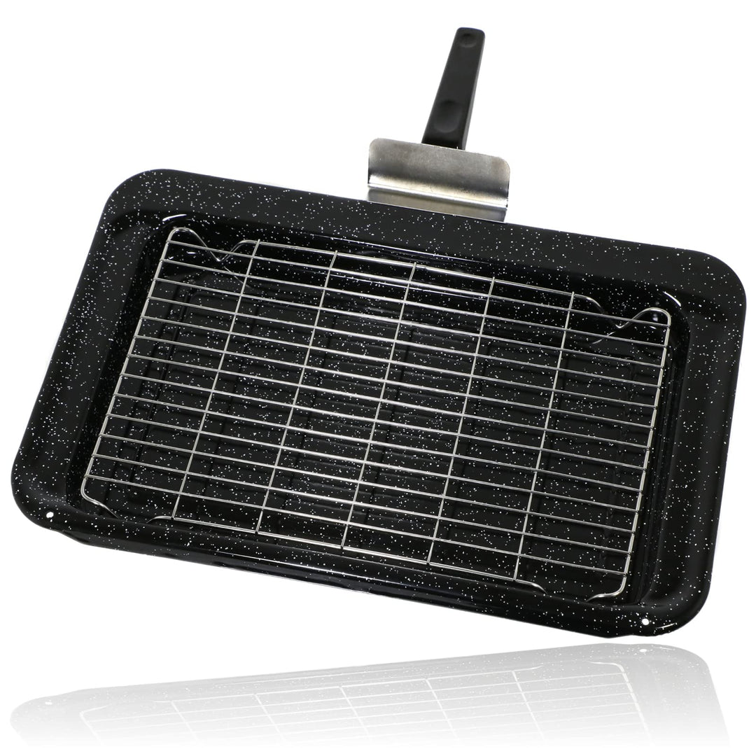 spares2go emailierten Grillpfanne Kit für Falcon Ofen Herd (445 x 276 x 34 mm)