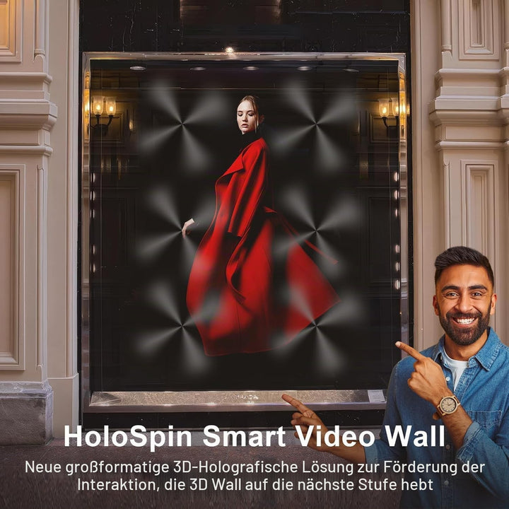 60CM 3D Hologramm Projektor mit WiFi und Bluetooth,3D Hologramm Fan mit 720 LEDs und 2500 cd/m² und