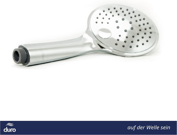 DURO Handbrause Blanco, Verchromter Duschkopf für die Heimische Dusche, zum Wohlfühlen, Integriertes