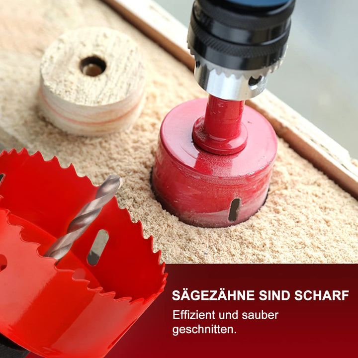 Lochsäge 300mm,M42 HSS Lochbohrer Set für Holz Aluminium Eisenblech Rohr Kunststoff,Schnitttiefe 44