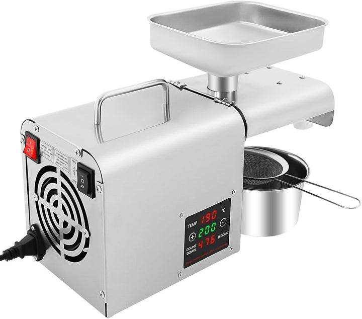 Elektrische öLpressmaschine,Edelstahl öLpresse Mit Filter,Heiss Und Kaltpressung,öLextraktionsmaschi