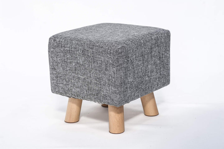Homidea Mantle Ottomane Fusshocker Sitzpouf - Hocker - wechselbarer Stoff (Grau), Grau