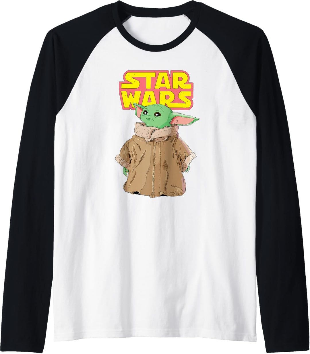 Star Wars Logo The Mandalorian The Child Cute Comic Raglan