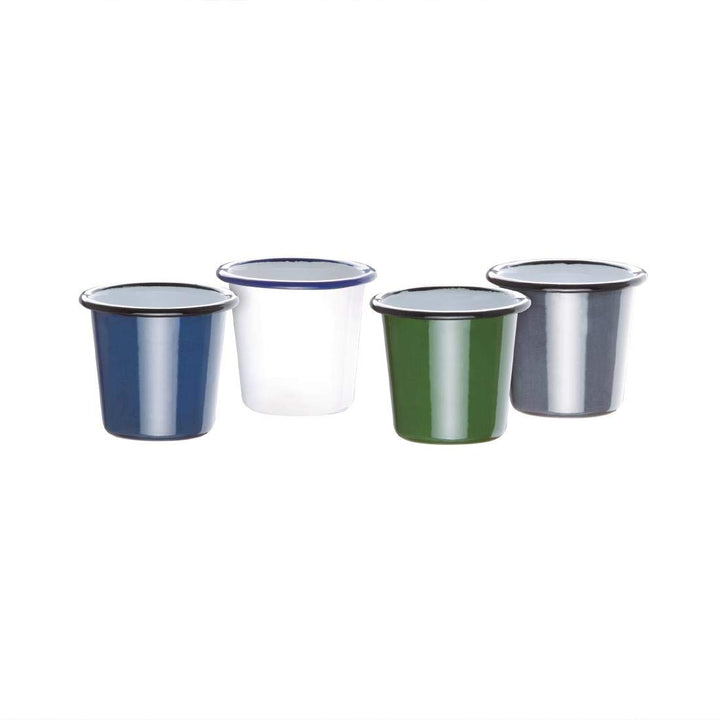 Olympia DC383 Sossentasse emailliert weiss/blau Weiss / Blau, Weiss / Blau