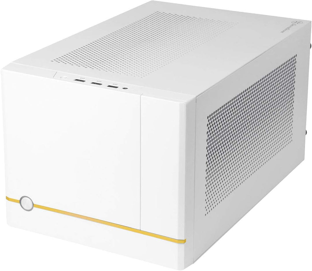 SilverStone Technology SUGO 14, Weiss, Mini-ITX-Würfelchassis, Unterstützt Grafikkarten in voller Lä