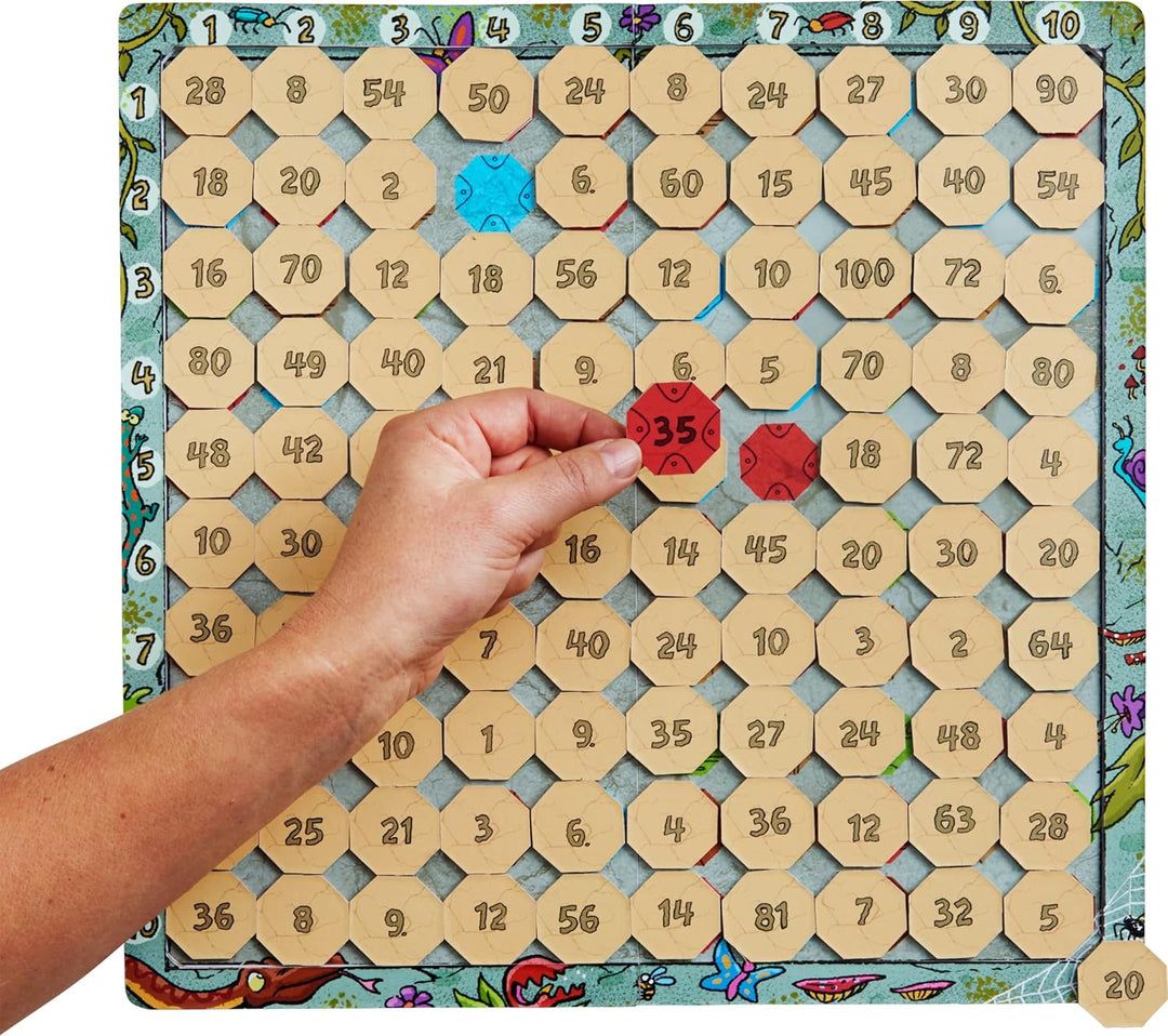HABA -303717 -benteuer 1x1, Rechen- und Lernspiel zum spielerischen Trainieren des Einmaleins, Multi