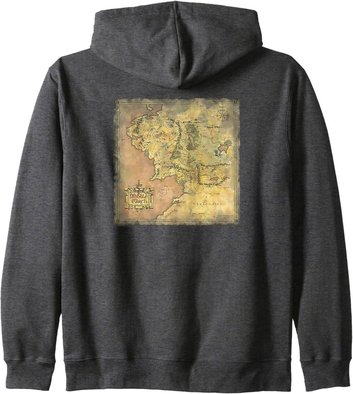 The Lord of the Rings Middle Earth Map Kapuzenjacke