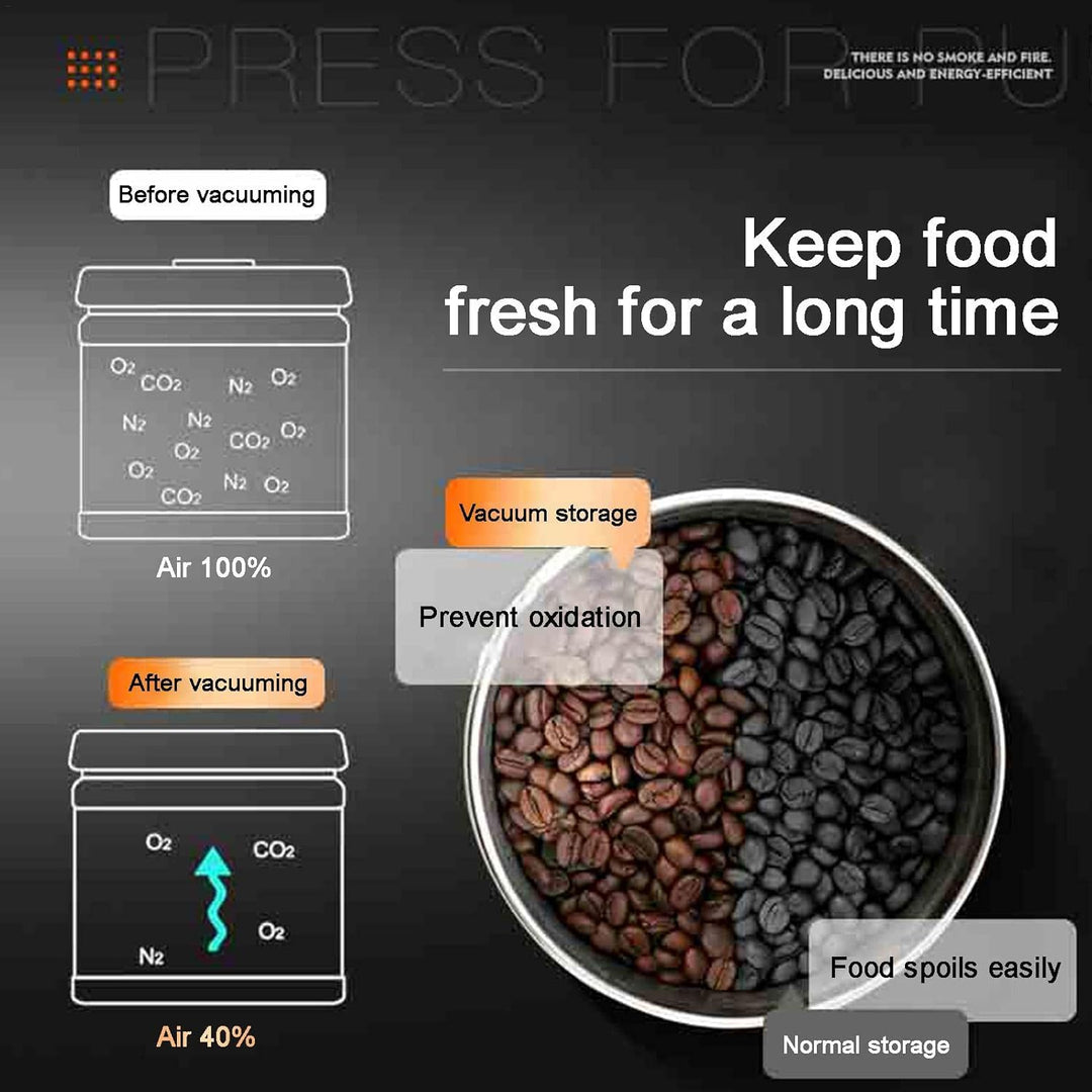Vakuum-Aufbewahrung von Kaffee, Behälter mit Leerpumpe, Behälter für Vakuumbehälter für Kaffeebohnen