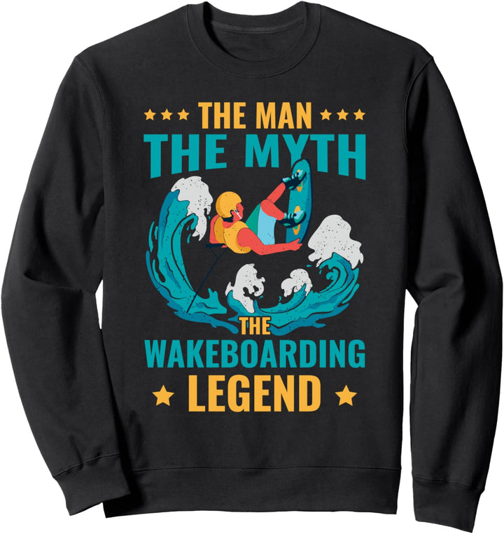 Cooles Retro Wakeboard Geschenk Action Wassersport Sweatshirt