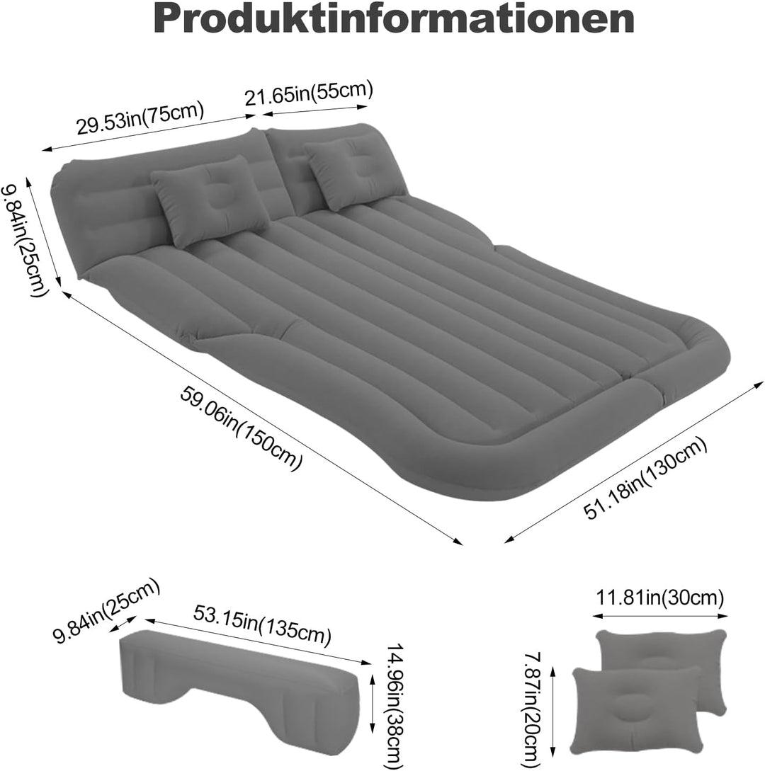Ergocar Auto Luftmatratze Camping SUV & MPV Matratze Aufblasbar mit Kissen Luftmatratze 2 Person Sch