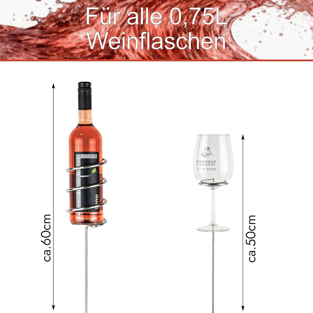 VON STEINEICH® Original Weinständer [Starter-Set] Edelstahl Flaschen- und Glashalter | Weingenuss fü