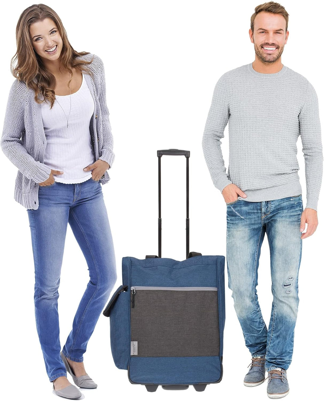 Alessandro Einkaufsroller Shoppingtrolley Einkaufstrolley (12894 Dark Blue), XL