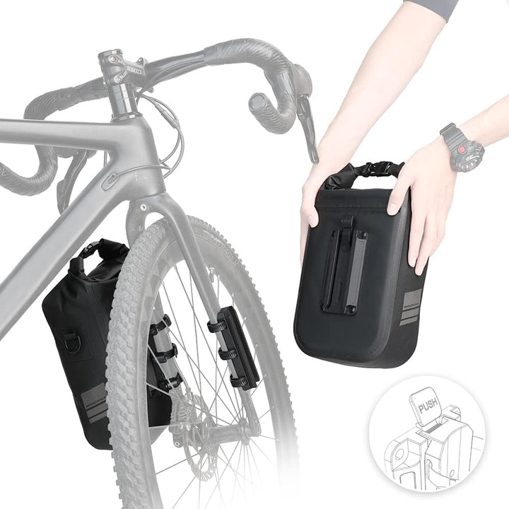 Rhinowalk Fahrrad Gepäckträgertasche Wasserdicht 4/6L Vorne Fahrradtasche für Gepäckträger mit Schul