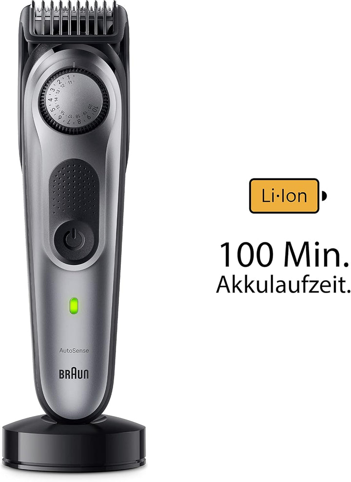 Braun Barttrimmer, Trimmer/Haarschneider Herren, Haarschneidemaschine Profi, 40 Einstellungen, Lades