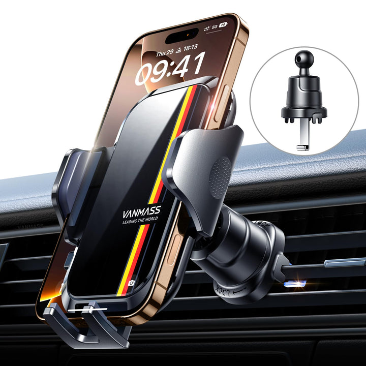 VANMASS 2025 Upgrade【Militär-Klasse】Handyhalterung Auto Lüftungshaken Bombenfest Handyhalter 360°Dre
