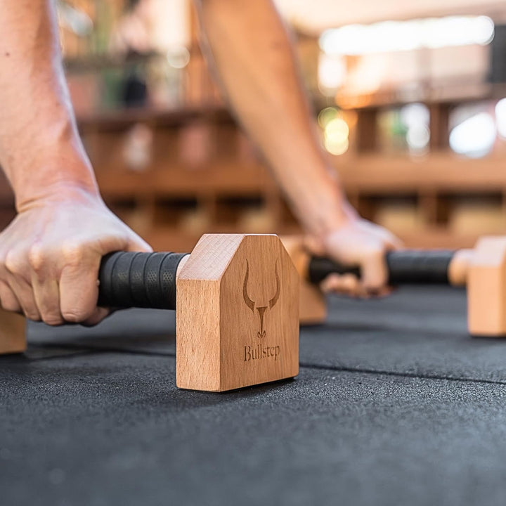 Liegestützgriffe Holz | Parallettes Calisthenics Equipment | Handstand Canes für Fitness, Gym, Cross