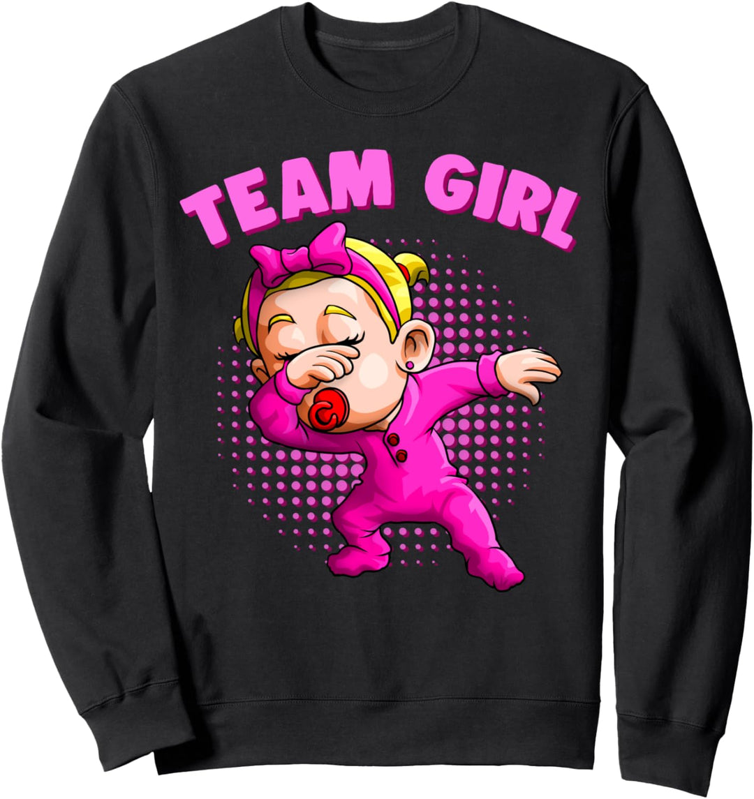 Team Girl Lustiges Geschlecht Reveal Party Dabbing Baby Girl Sweatshirt