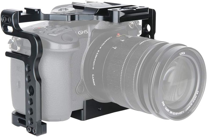 [Update Version] NICEYRIG GH5S GH5 Kamera Käfig cage mit Cold Shoe NATO Schiene für Panasonic Lumix