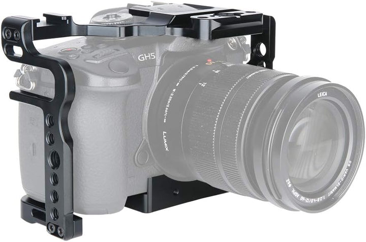 [Update Version] NICEYRIG GH5S GH5 Kamera Käfig cage mit Cold Shoe NATO Schiene für Panasonic Lumix