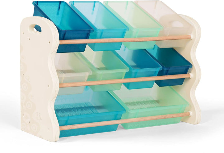 B. spaces – Kinderregal mit Aufbewahrungsboxen Spielzeugaufbewahrung Kinderzimmer aus Holz mit 10 Au