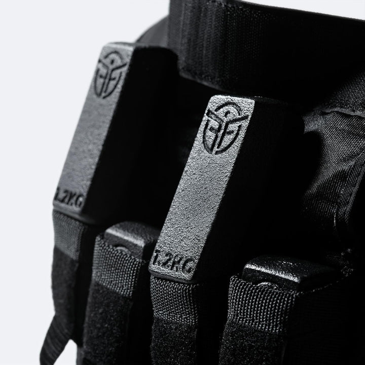 Eric Flag - Gewichtsweste 20kg oder 10kg, Herausnehmbare Metall-Gewichte, Verstellbare Trainingswest